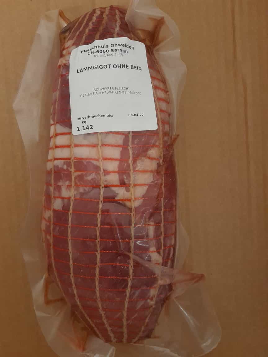Lammgigot ohne Bein